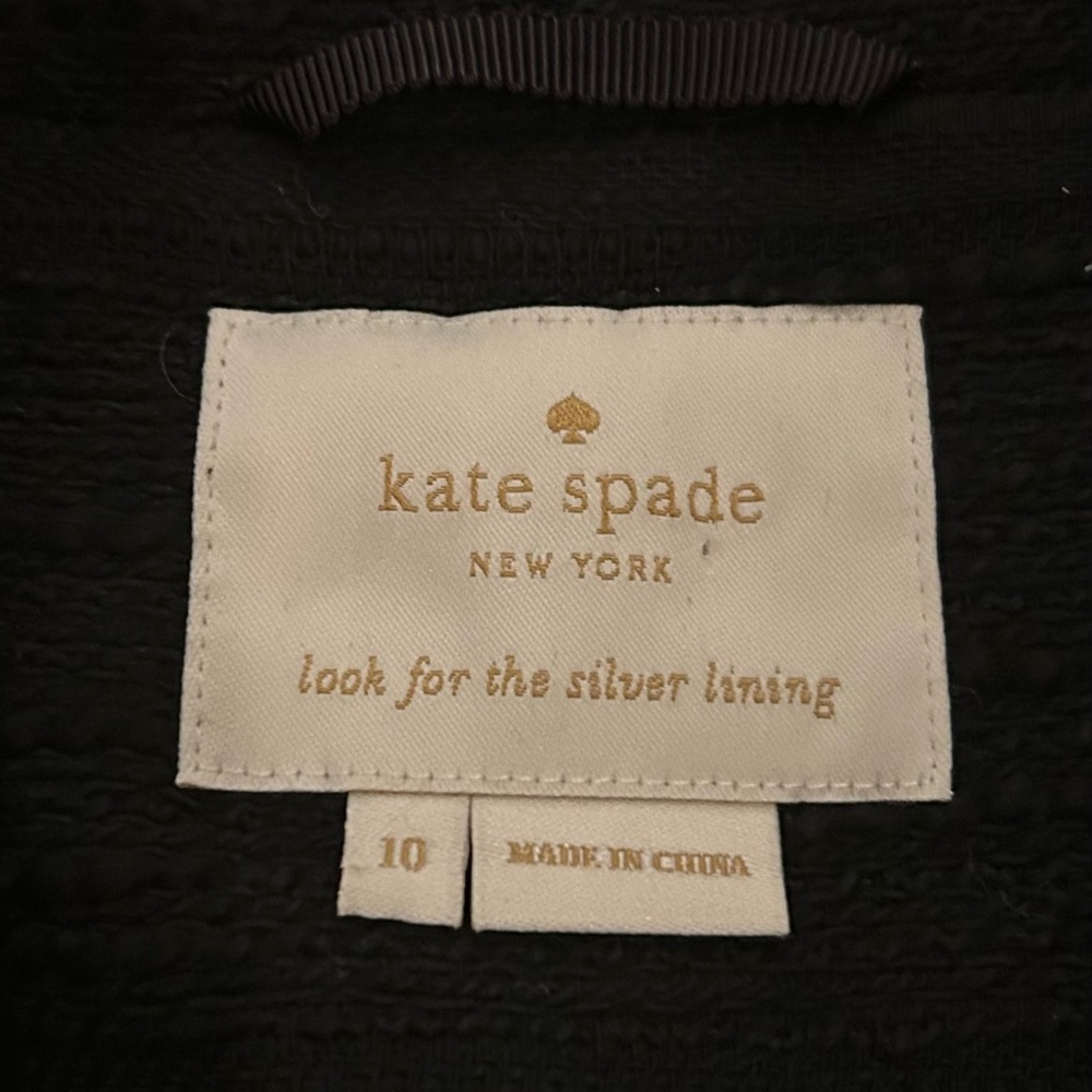 Kate Spade Black Blossom-Trimmed Tweed Blazer Size 10 MSRP 238.00 - Picture 14 of 14